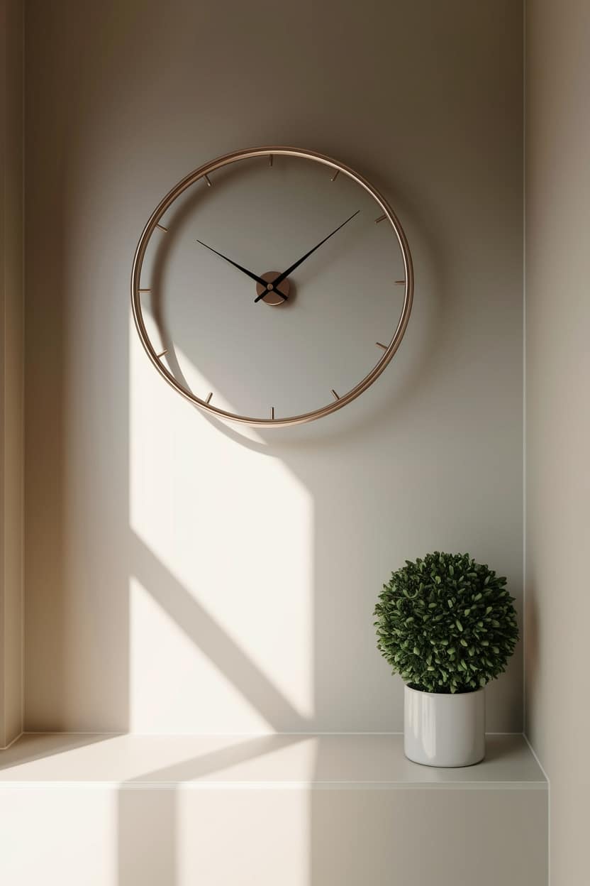 timeless minimalist clock decor