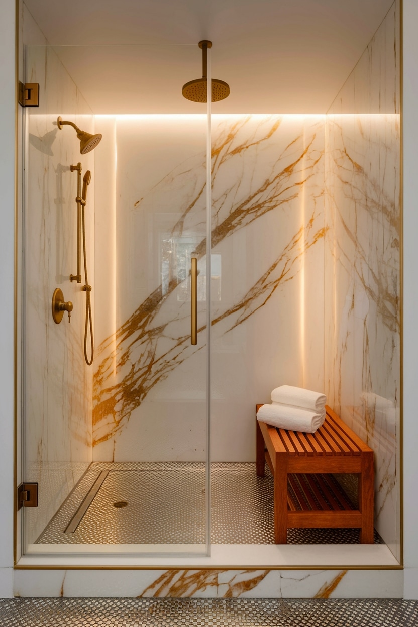 luxe spa like shower experience