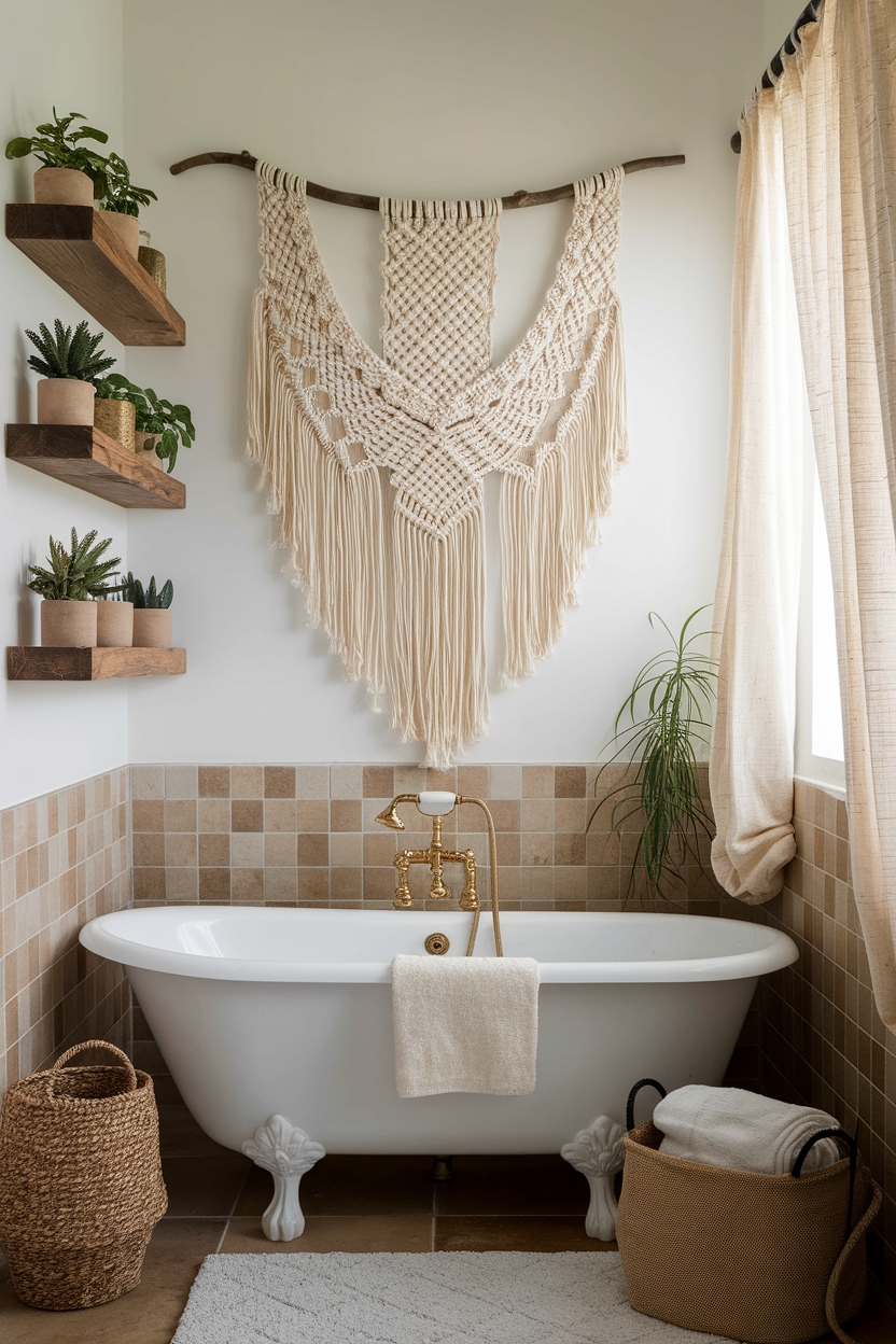 macram decor for bathrooms