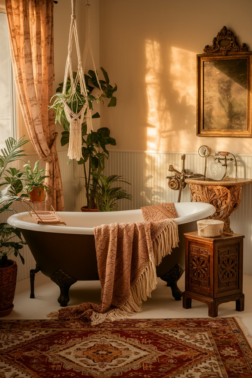 vintage charm in bathrooms