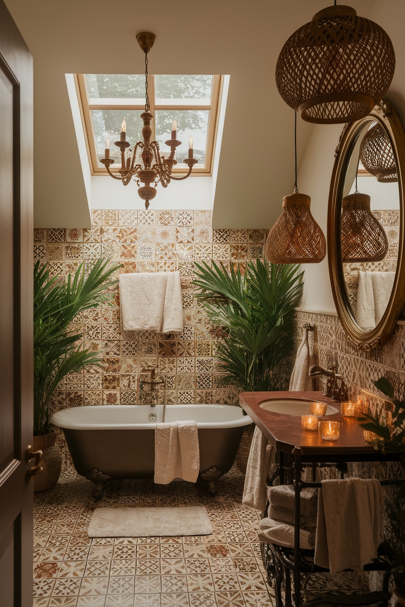 eclectic lighting enhances ambiance