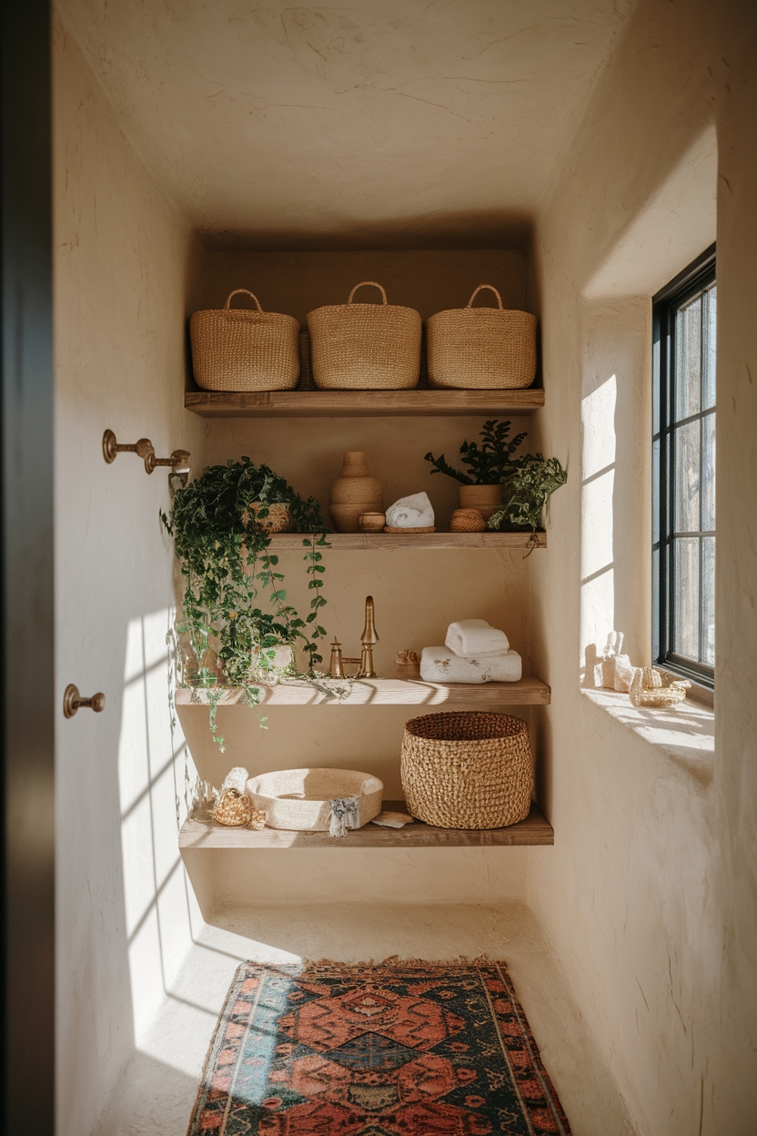 open shelving for decor