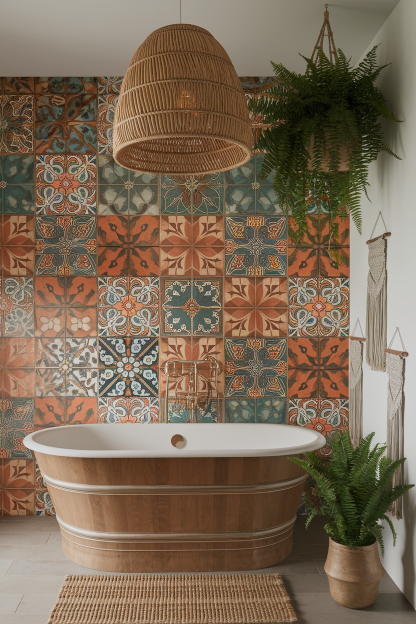 patterned tiles for bathrooms