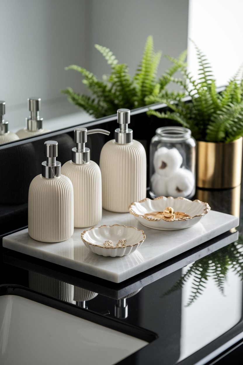 chic functional bathroom storage