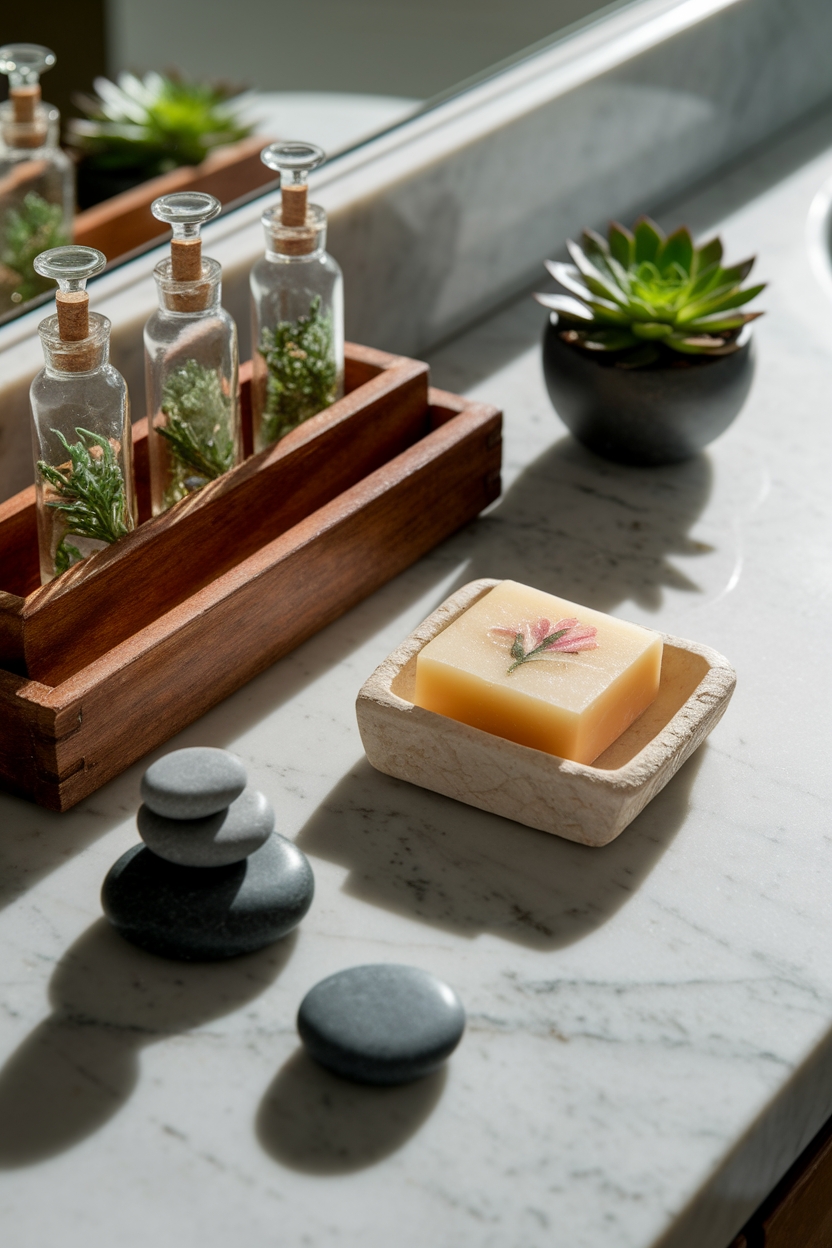 nature inspired bathroom decor