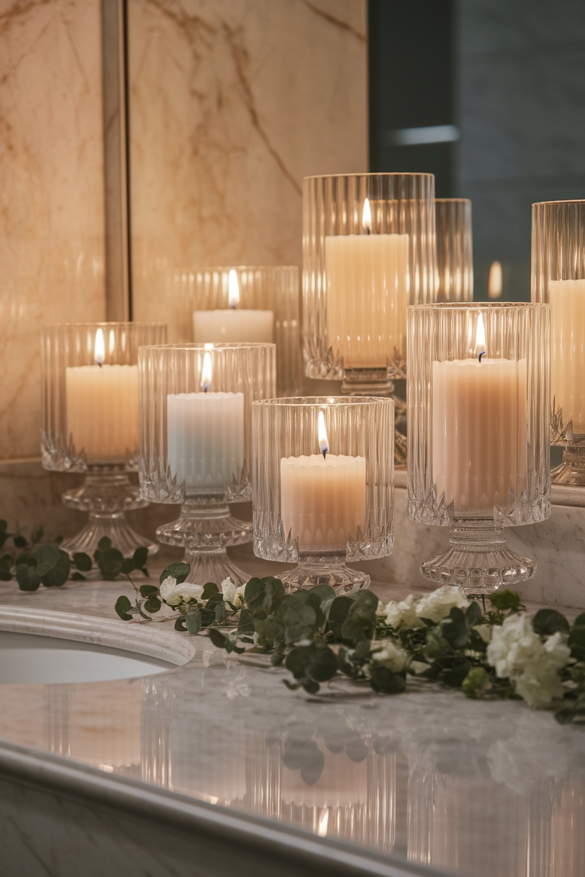 scented candle bathroom decor