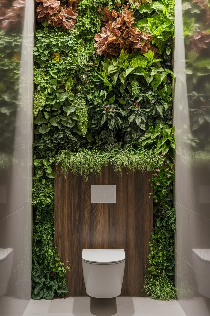 vertical garden bathroom decor