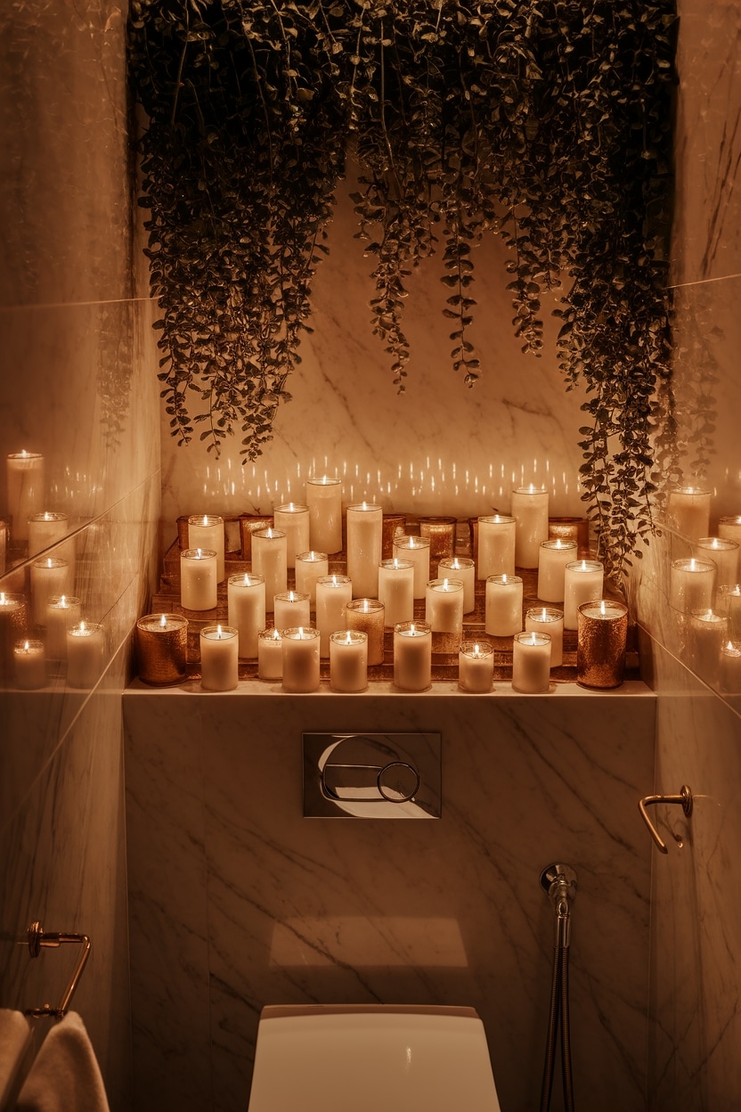 elegant scented candle display