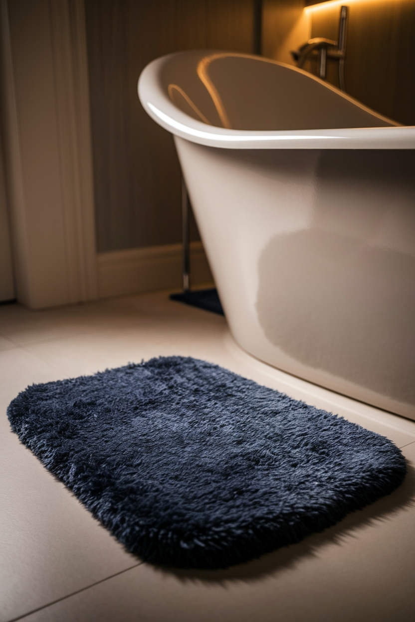 plush bath mat comfort