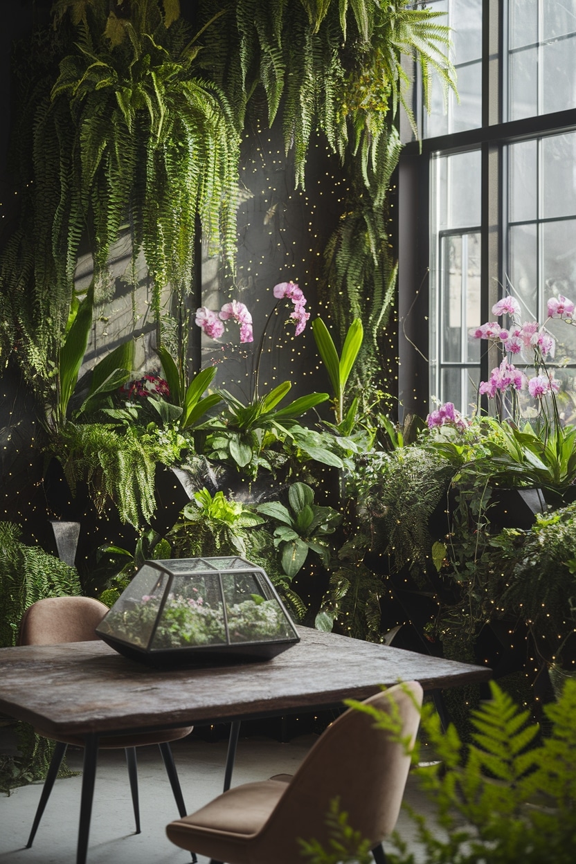 curated indoor garden oasis