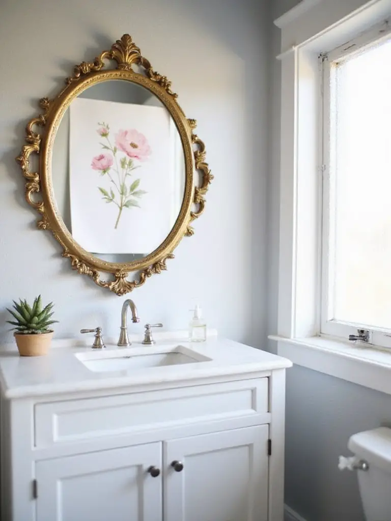 bathroom artwork enhances aesthetics
