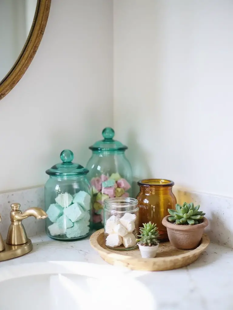 decorative jars enhance organization