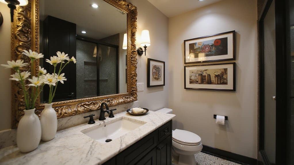 artful accessories enhance bathrooms