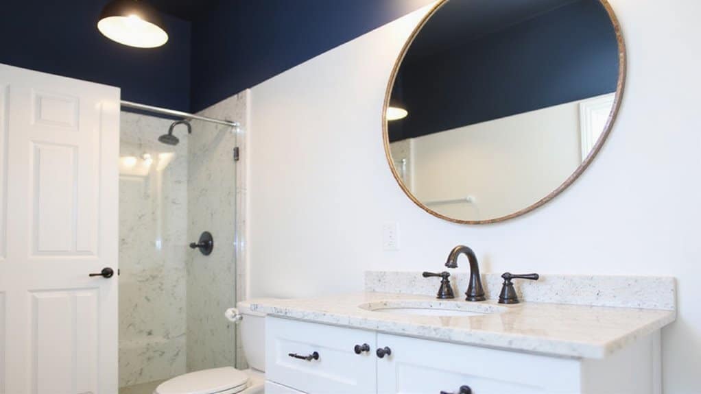 contrasting ceiling color transformation