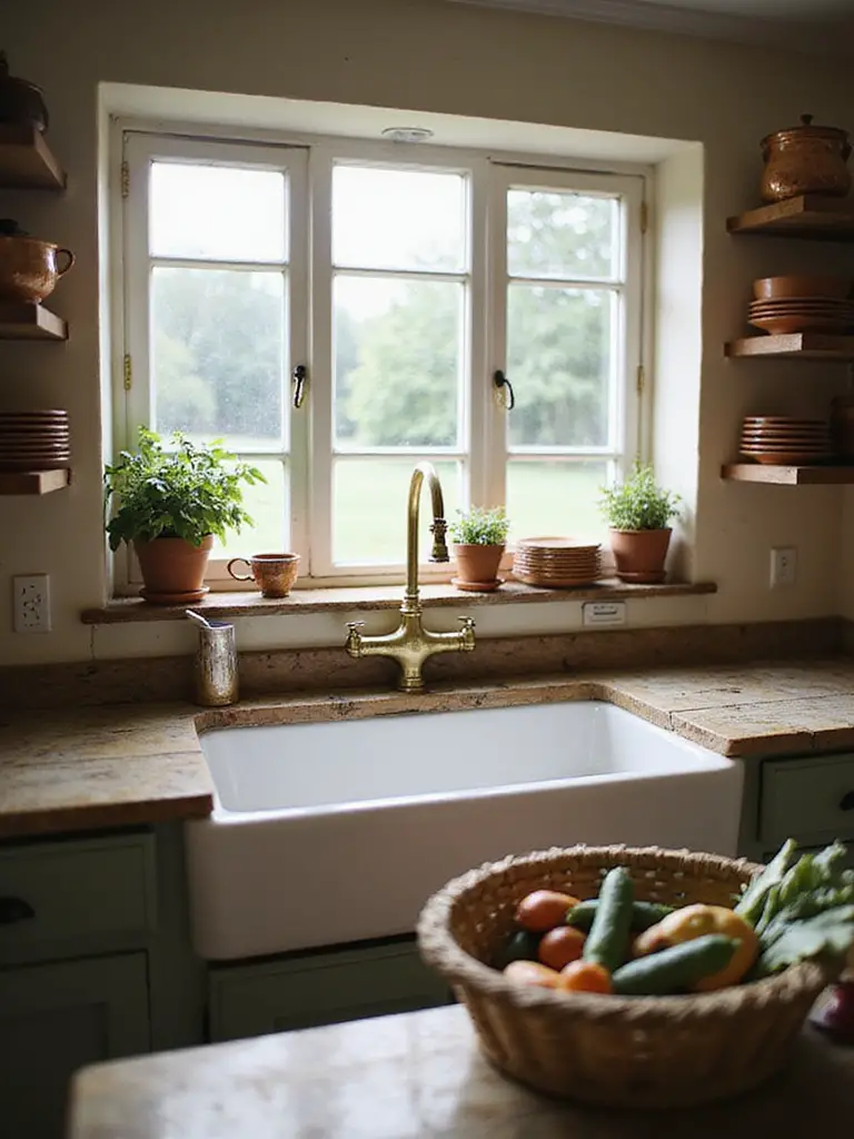 farmhouse sink adds charm