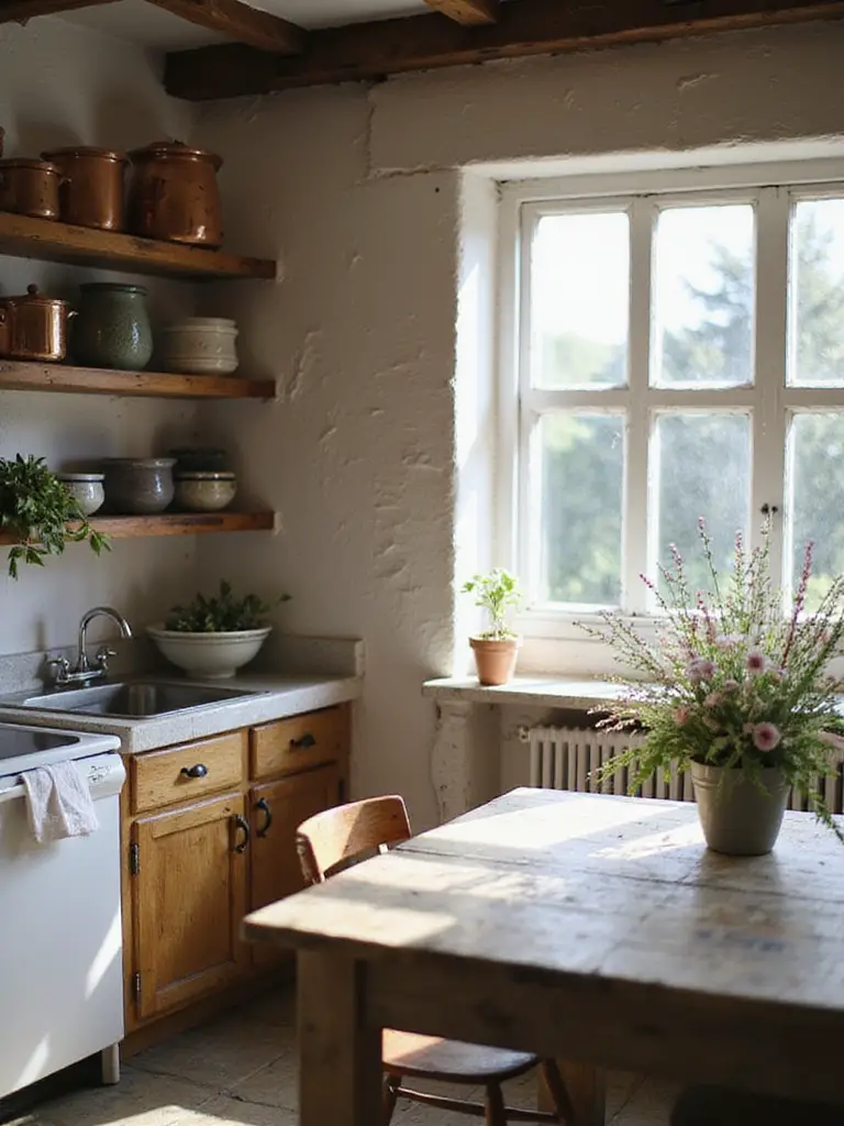 open shelving kitchen charm