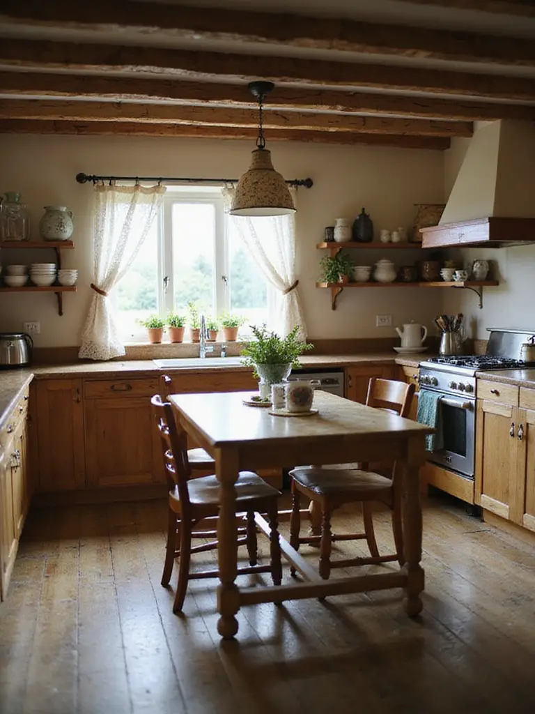 natural wood kitchen accents