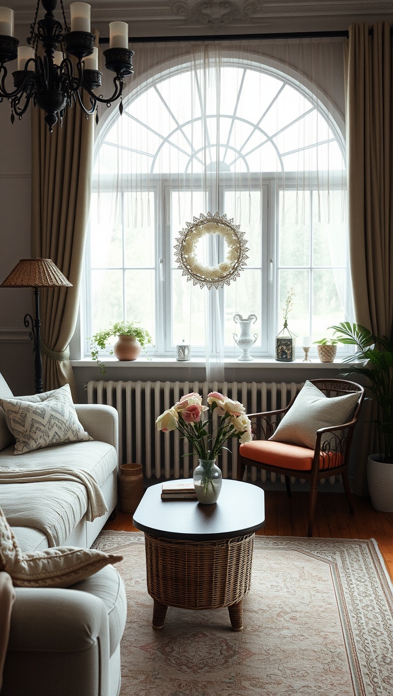 20 Whimsical Ideas for a Romantic Vintage Living Room - 16. Handmade Crafts: Add Personal Touches