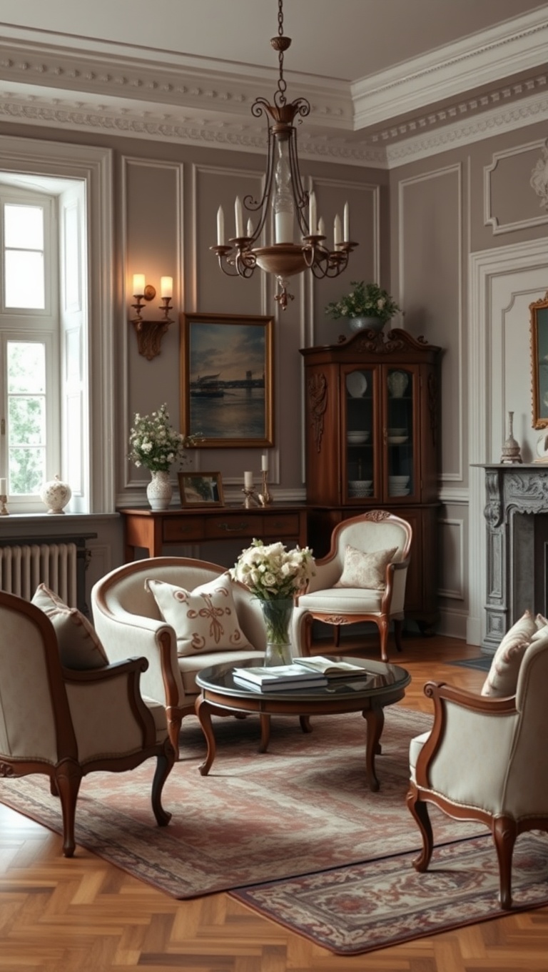20 Fabulous Ideas to Inspire Your Classic European Living Room - 2. Go for Elegant Furniture: Think Antique and Vintage