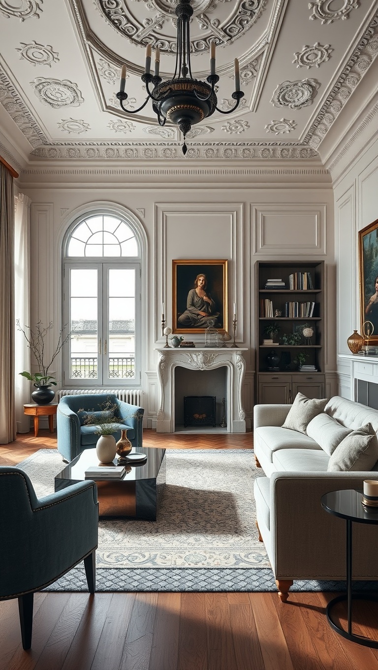 20 Fabulous Ideas to Inspire Your Classic European Living Room - 13. Mix Modern with Classic: A Contemporary Twist