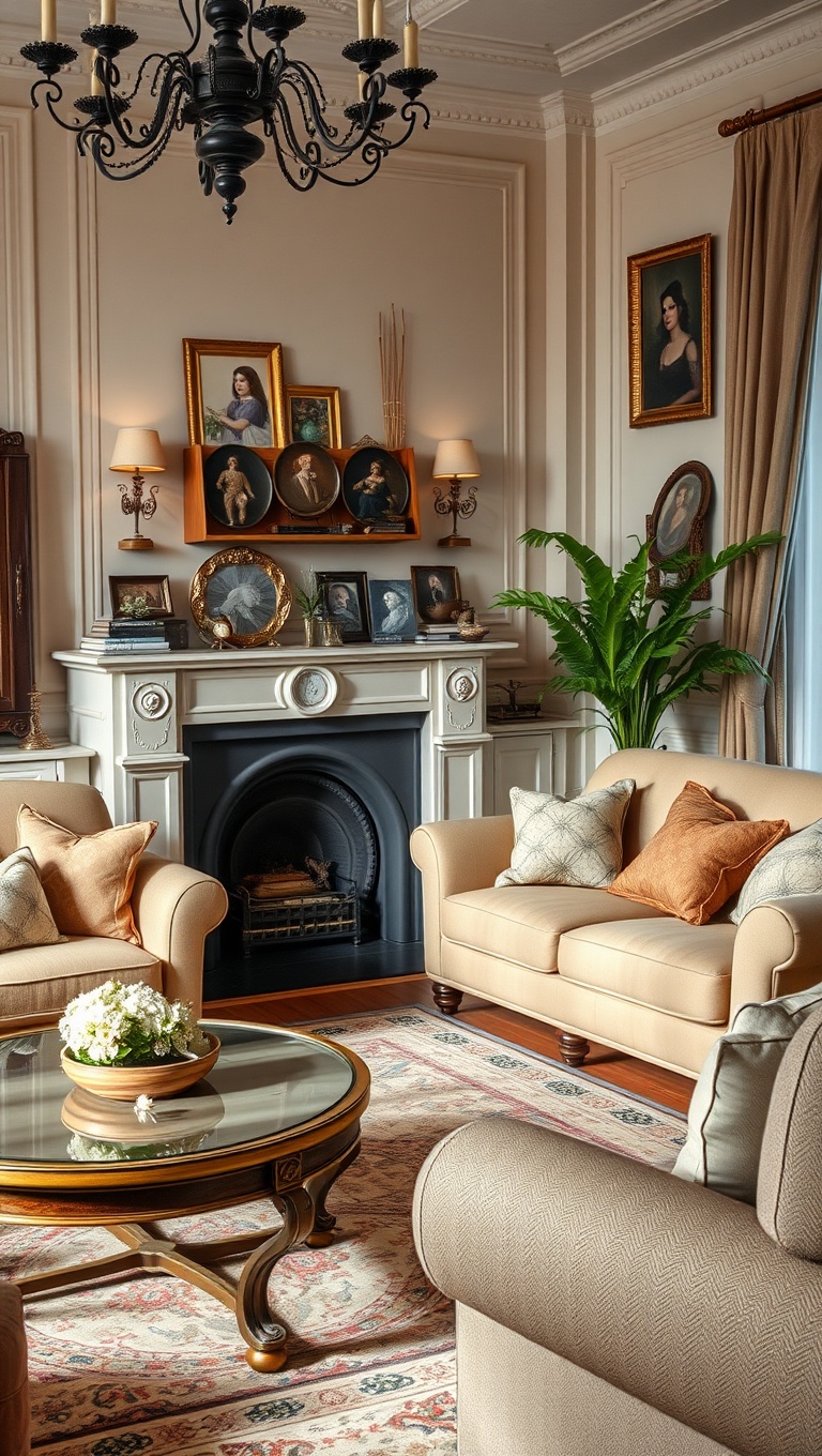20 Fabulous Ideas to Inspire Your Classic European Living Room - 14. Display Family Heirlooms: Personal Touches Matter