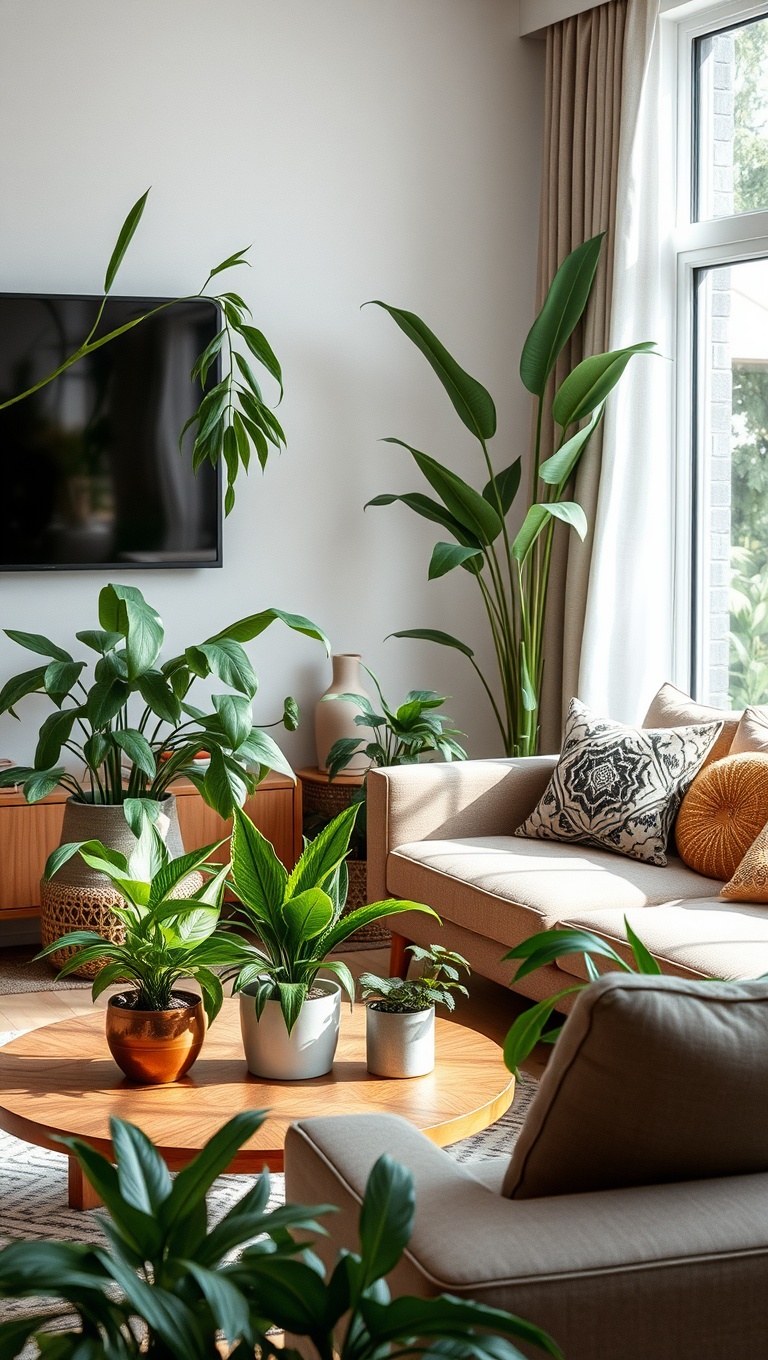 20 Stylish Ideas for a Modern Tribal Living Room - 8. Indoor Plants: Bring Life to Your Living Room