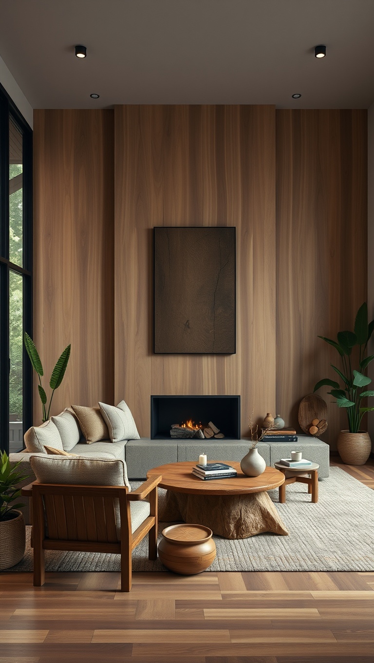 20 Stylish Ideas for a Modern Tribal Living Room - 5. Natural Materials: Incorporate Wood and Stone