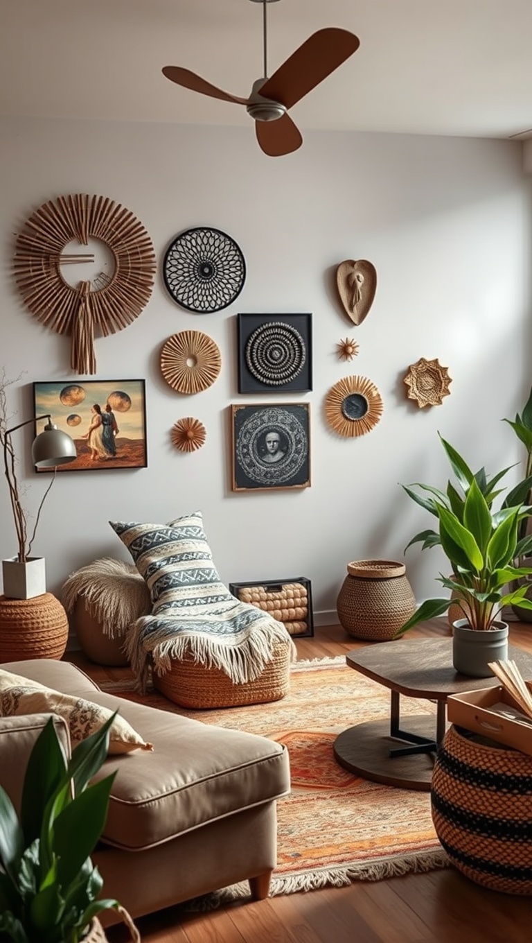 20 Stylish Ideas for a Modern Tribal Living Room - 18. Upcycled Decor: Give Old Items a New Life