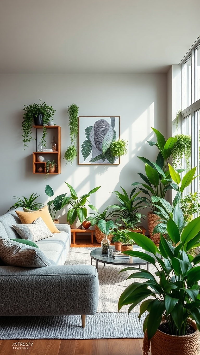 20 Fabulous Ideas for a Creative Modular Living Room - 9. Plant Paradise: Bring the Outdoors In