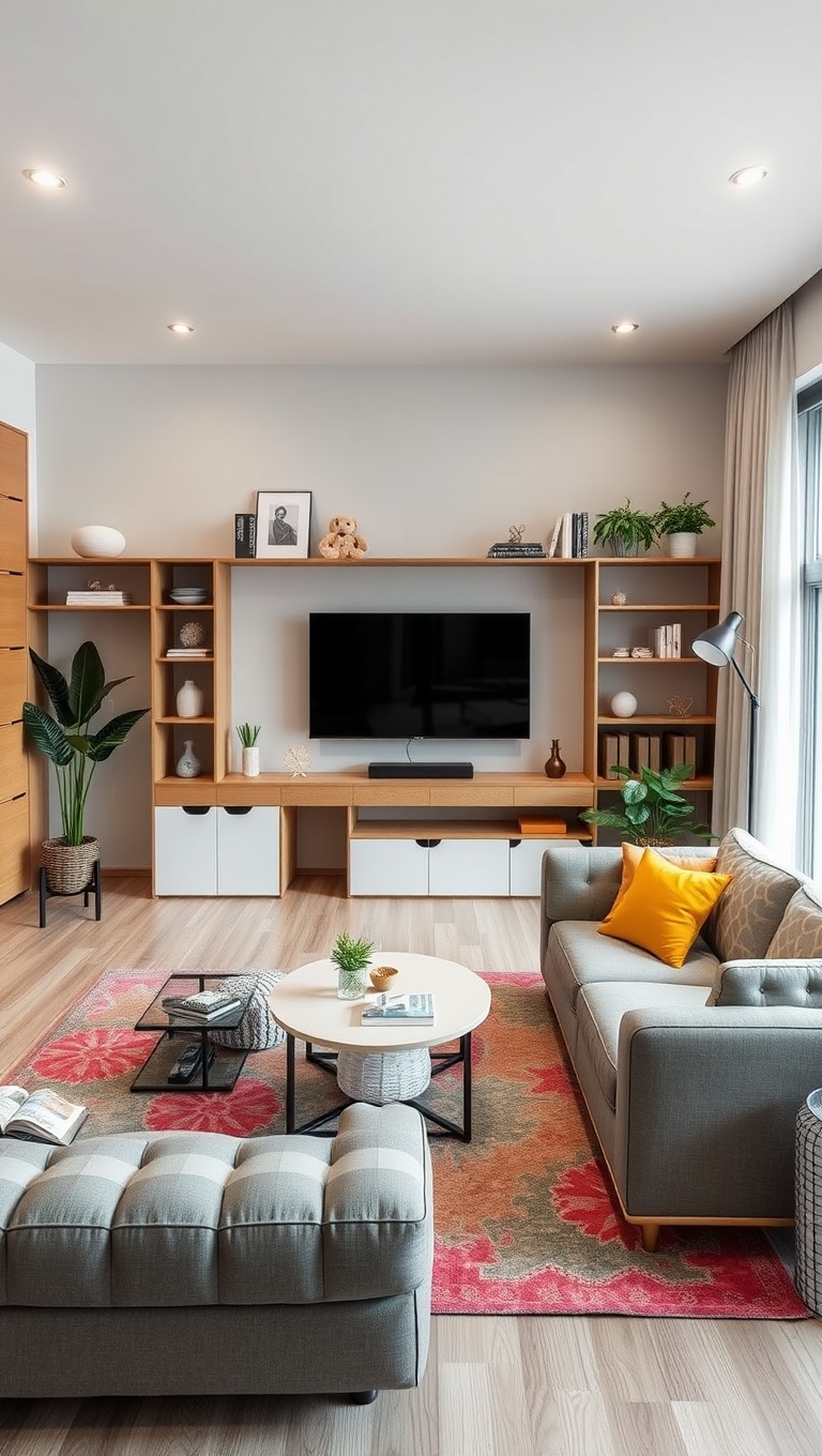 20 Fabulous Ideas for a Creative Modular Living Room - 15. Foldable Furniture: Space-Saving Solutions