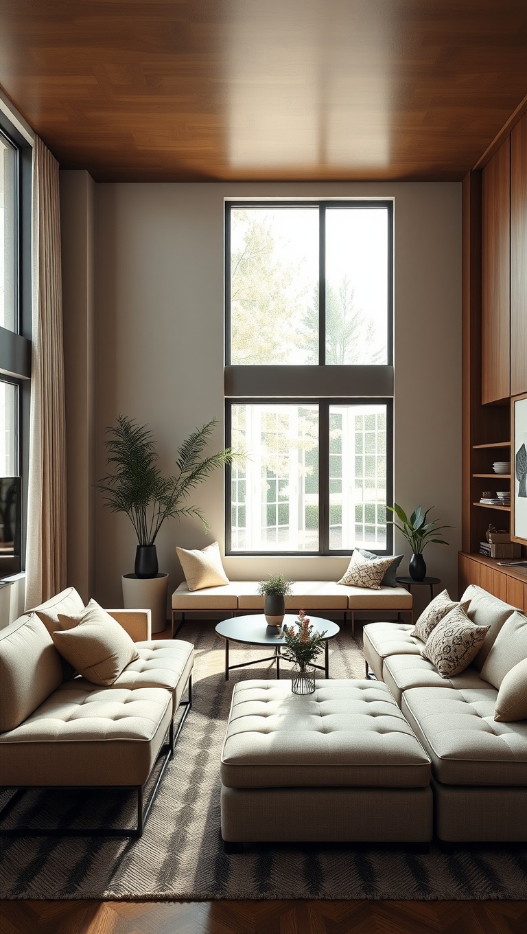 20 Fabulous Ideas for a Creative Modular Living Room - 18. Modular Benches: Flexible Seating Options