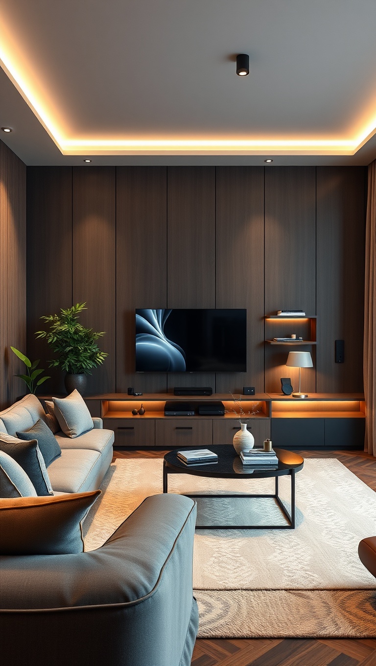 20 Fabulous Ideas for a Creative Modular Living Room - 19. Smart Tech: Integrate Gadgets into Design