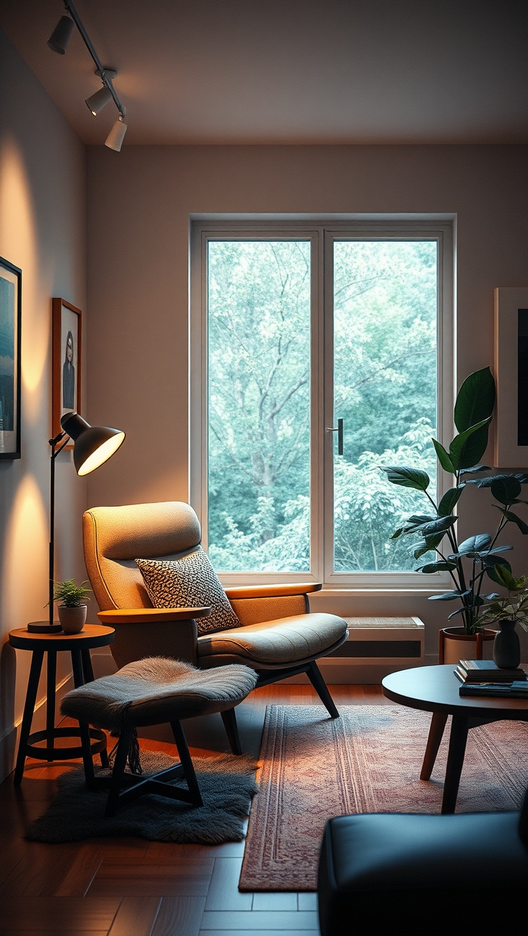 Cozy Reading Nook with Lounge Chair