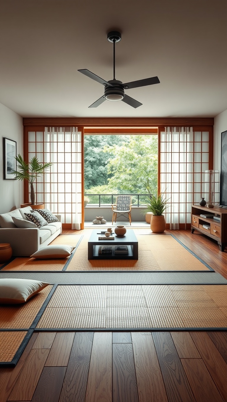 Cozy Tatami Mats in Living Room