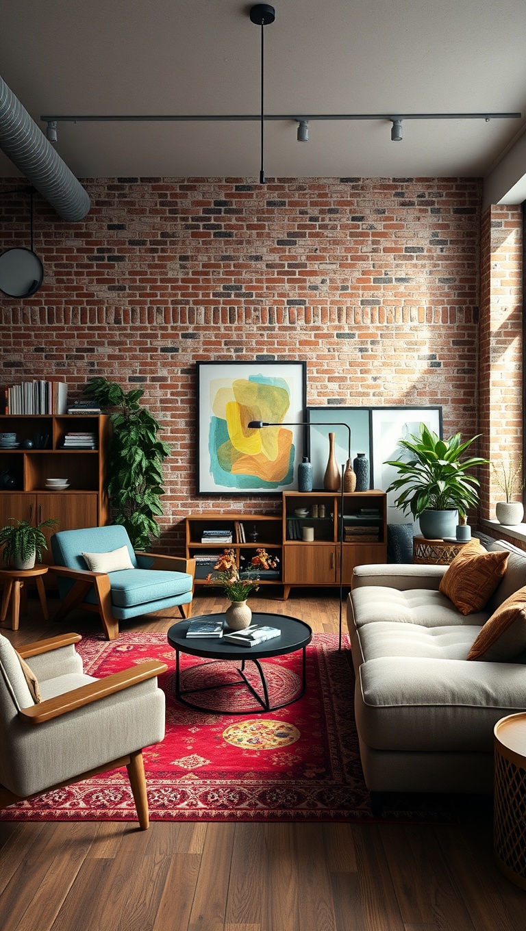 20 Artsy Loft Living Room Ideas to Inspire Your Creative Space - 10. Mix and Match Furniture Styles