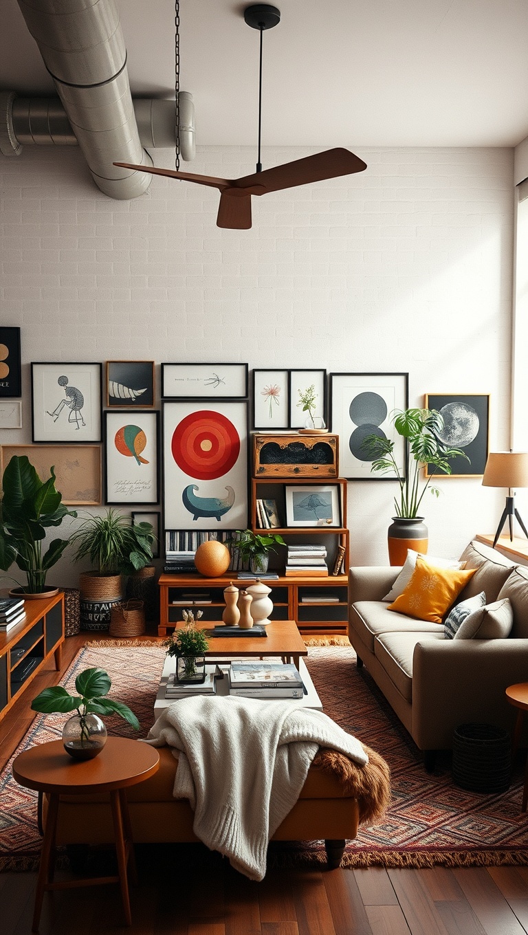 20 Artsy Loft Living Room Ideas to Inspire Your Creative Space - 13. Whimsical Decor Items for Fun Flair