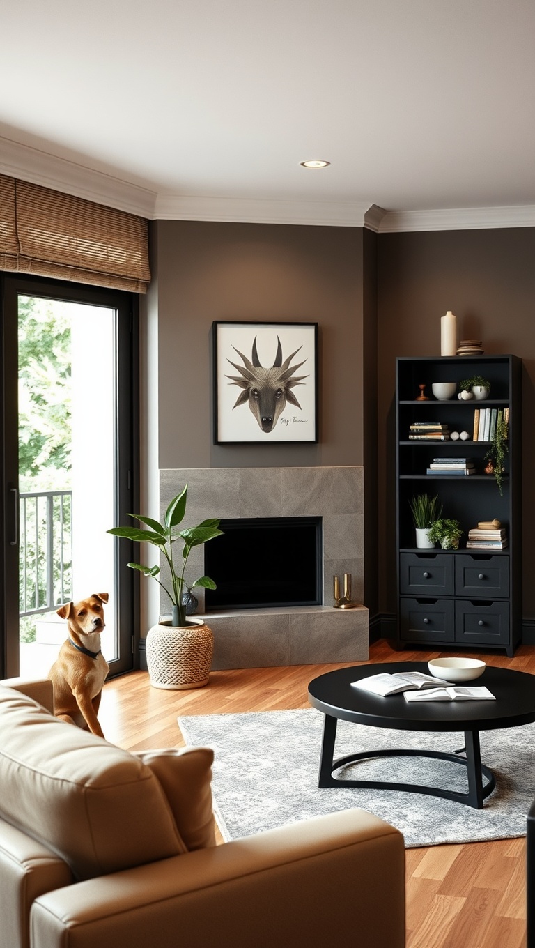 20 Pawsitively Stylish Ideas for a Pet-Friendly Living Room - Create a Pet Corner with Storage