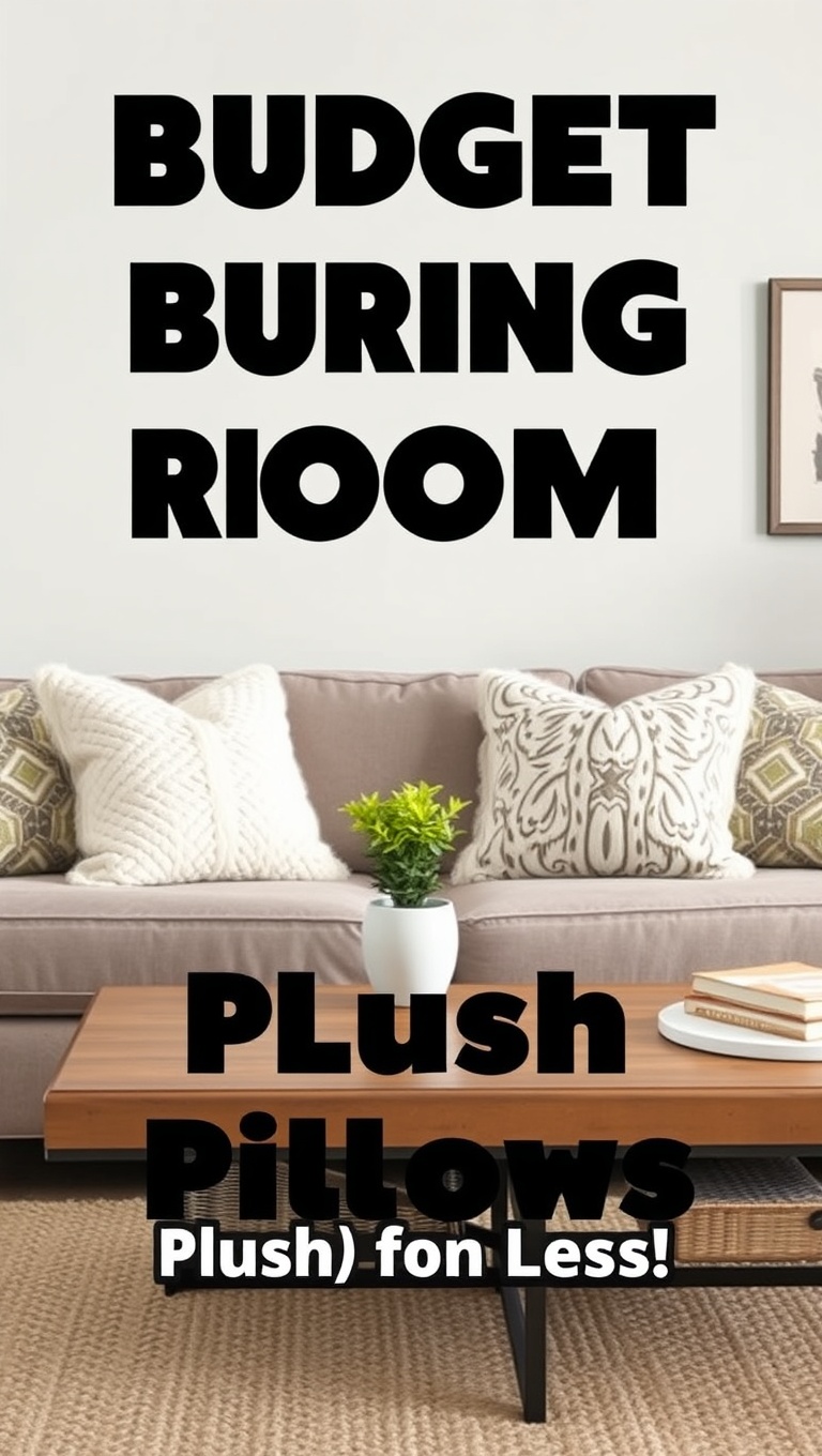25 Creative Ideas for Budget-Friendly Living Rooms That Wow! - 4. Plush Throw Pillows: Affordable Comfort and Style
