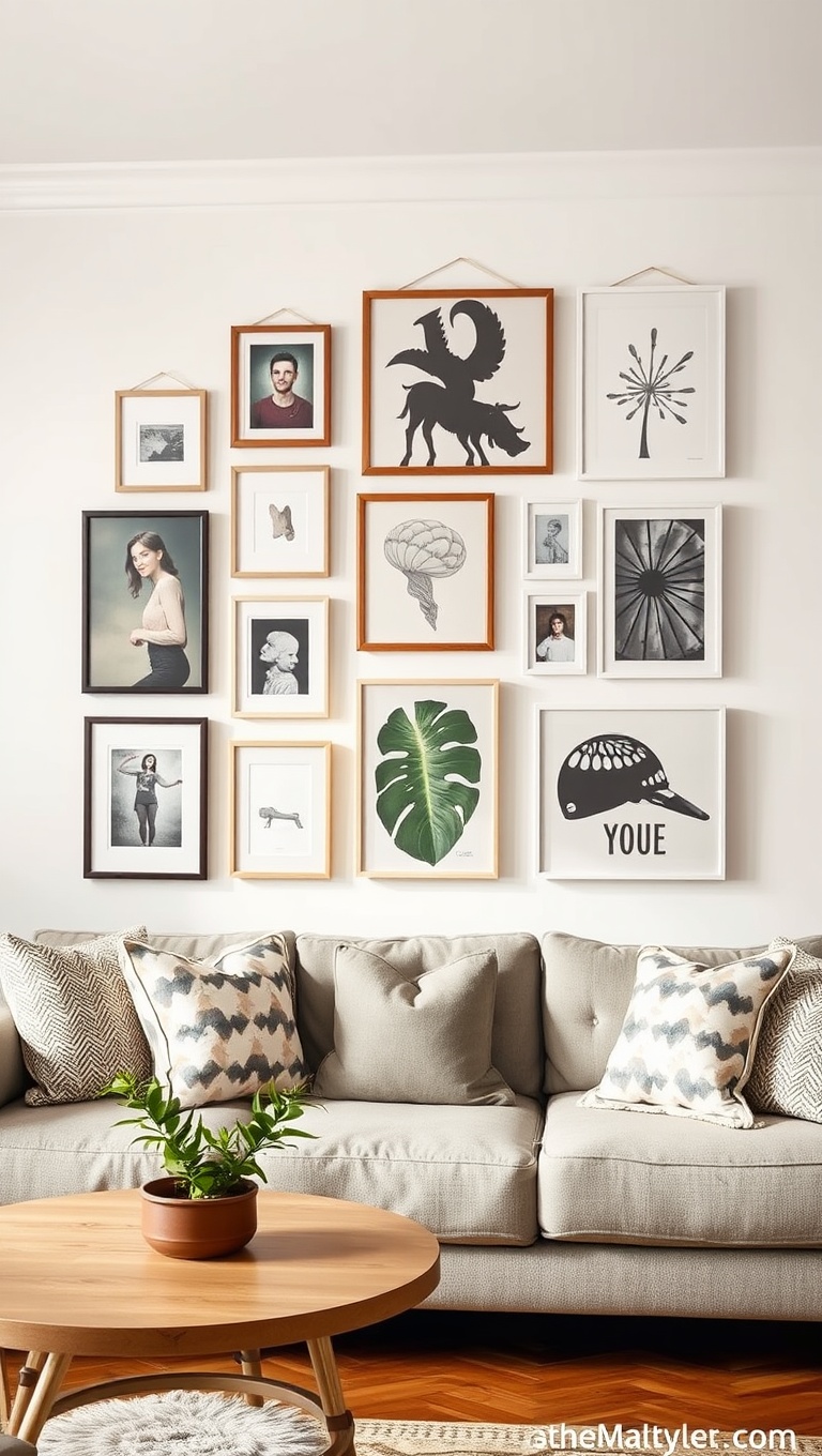 25 Creative Ideas for Budget-Friendly Living Rooms That Wow! - 2. Craft a Personalized Gallery Wall