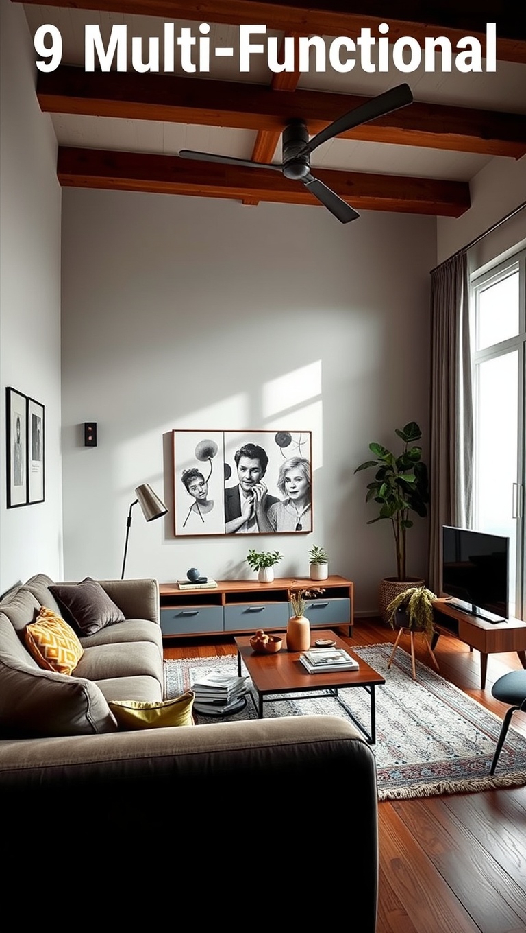 25 Creative Ideas for Budget-Friendly Living Rooms That Wow! - 9. Smart Multi-Functional Furniture for Small Spaces