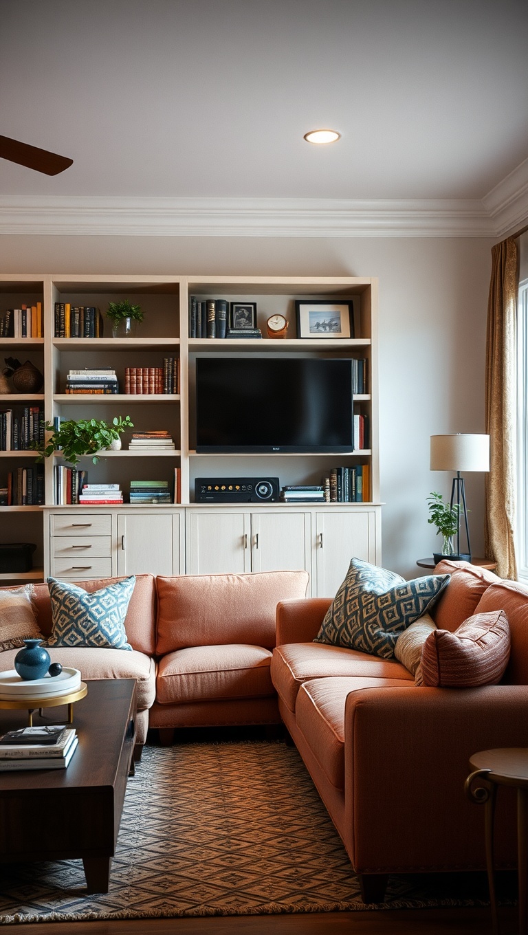 25 Creative Ideas for Budget-Friendly Living Rooms That Wow! - 13. Repurpose Bookshelves for Stylish Storage