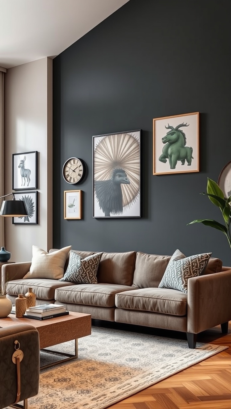 25 Creative Ideas for Budget-Friendly Living Rooms That Wow! - 16. Create Impact with Accent Walls