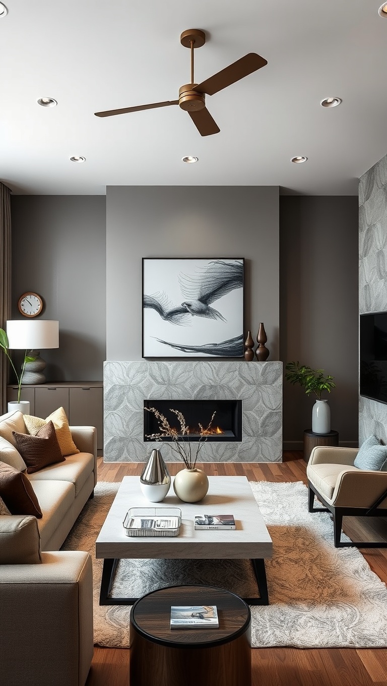 25 Stunning Ideas to Transform Your Transitional Living Room - 2. Blend Textures: Plush Fabrics Meet Sleek Surfaces