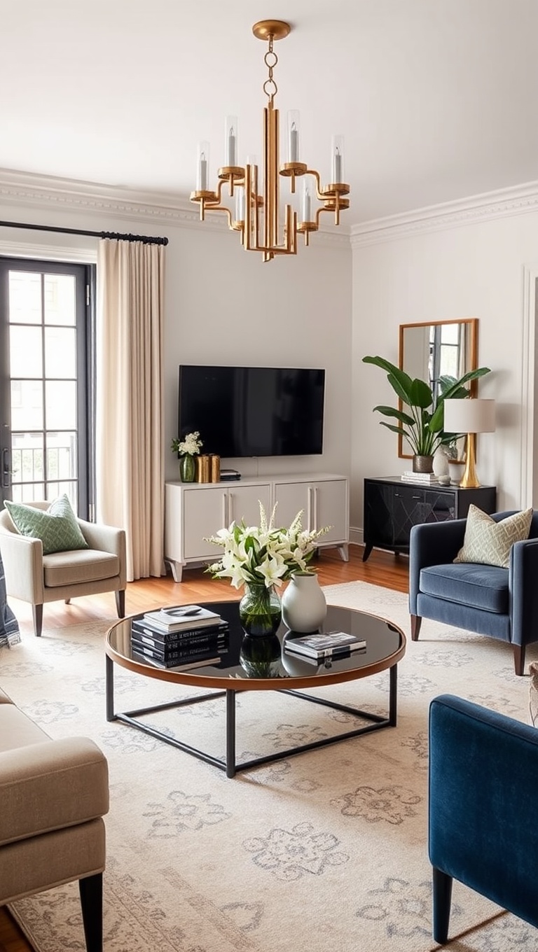 25 Stunning Ideas to Transform Your Transitional Living Room - 13. Coffee Tables: Stylish and Practical Centerpieces