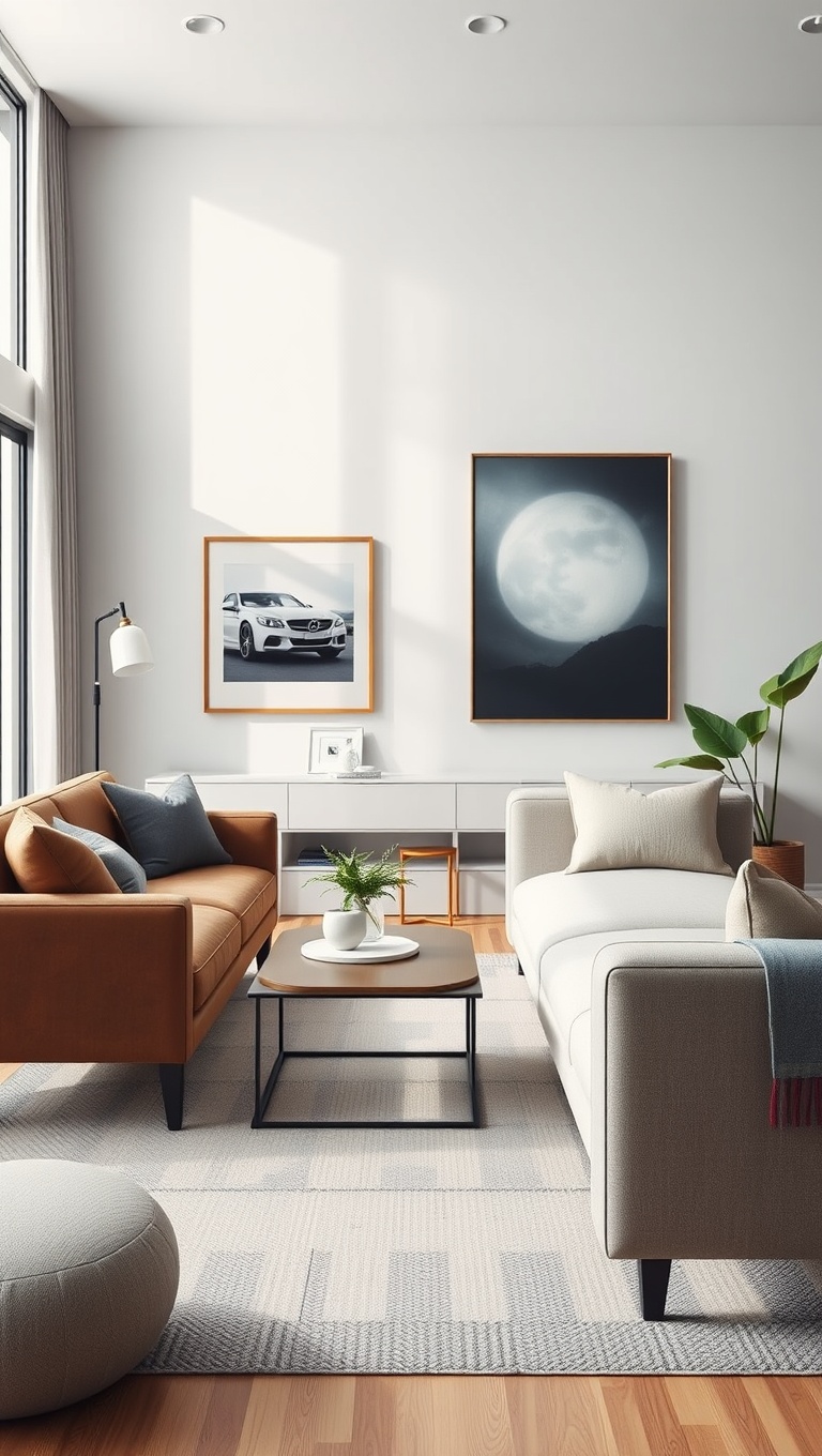 25 Stunning Ideas to Transform Your Transitional Living Room - 17. Minimalist Decor: Clean and Clutter-Free