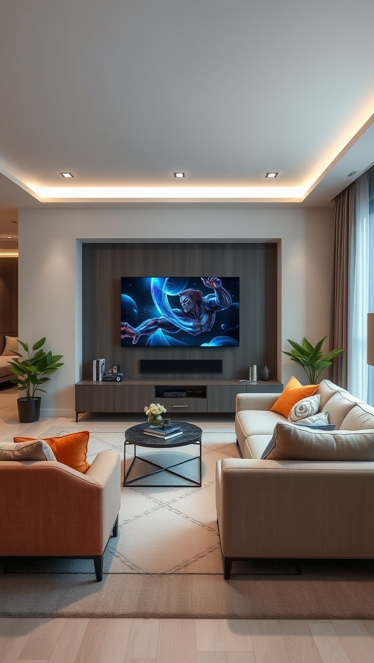 25 High-Tech Living Room Ideas to Elevate Your Space - 21. Utilize Interactive Touchscreen Panels