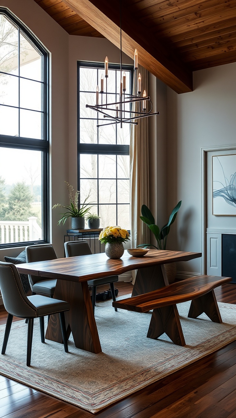 Live Edge Dining Bench