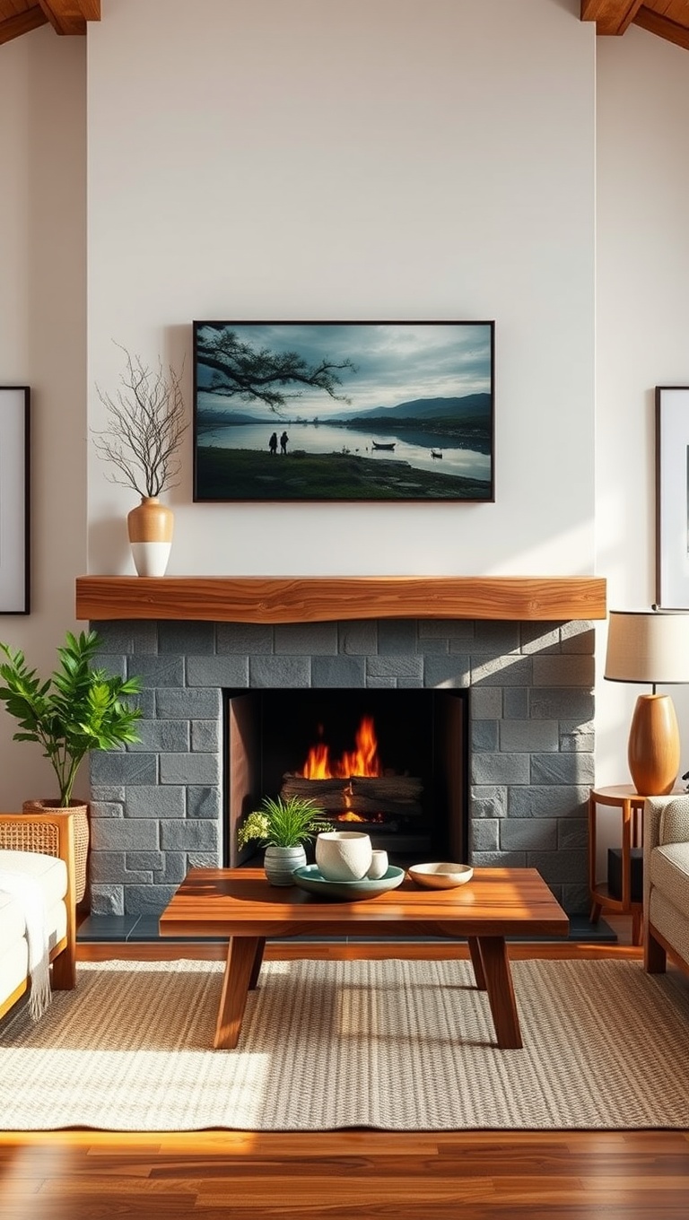 Live Edge Wood Mantel