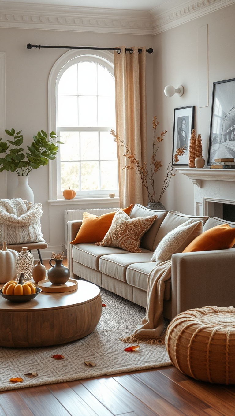 25 Cozy Ideas to Transform Your Living Room for Autumn - 2. Add Cozy Textiles