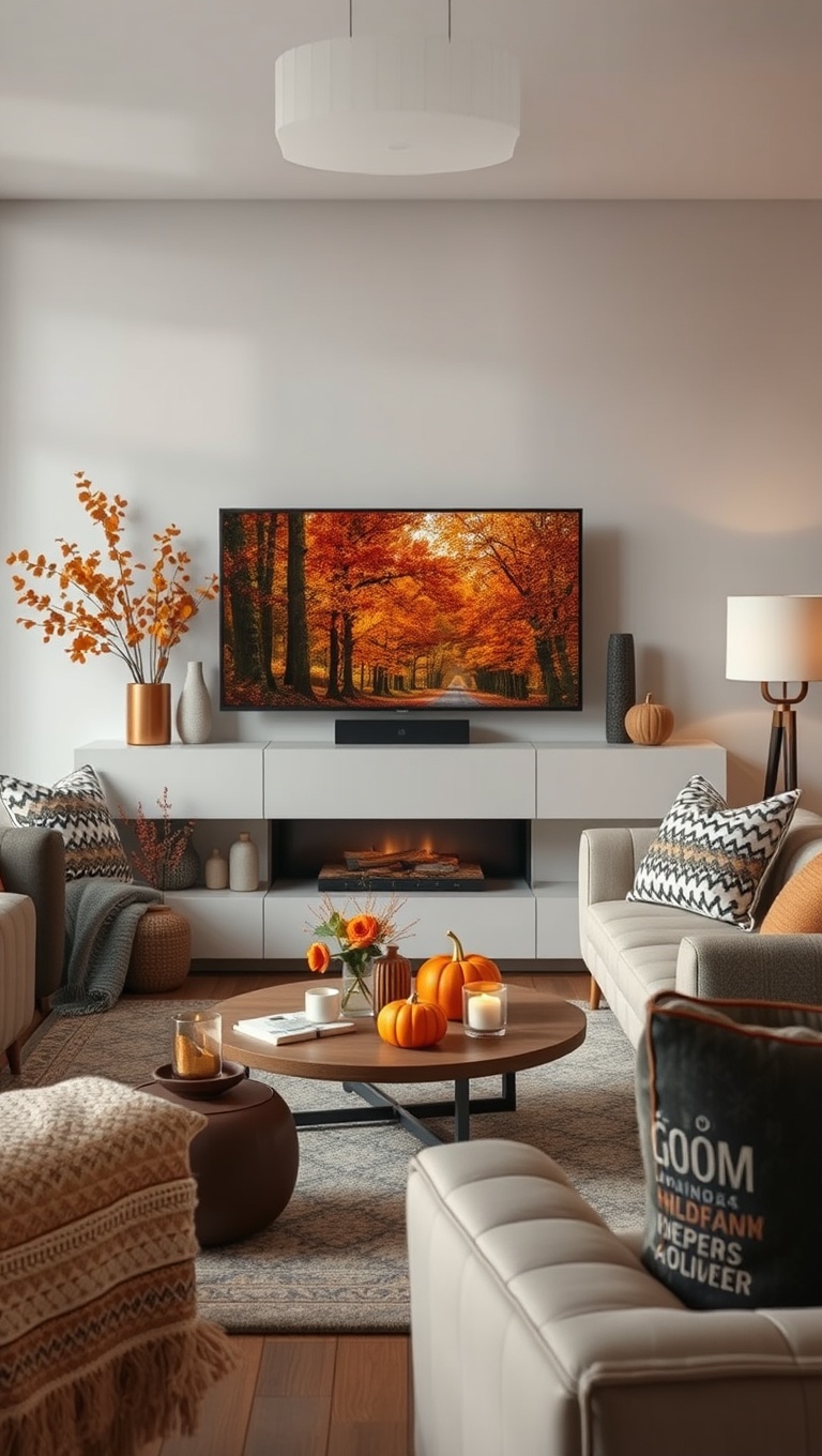 25 Cozy Ideas to Transform Your Living Room for Autumn - 14. Warm Drink Stations